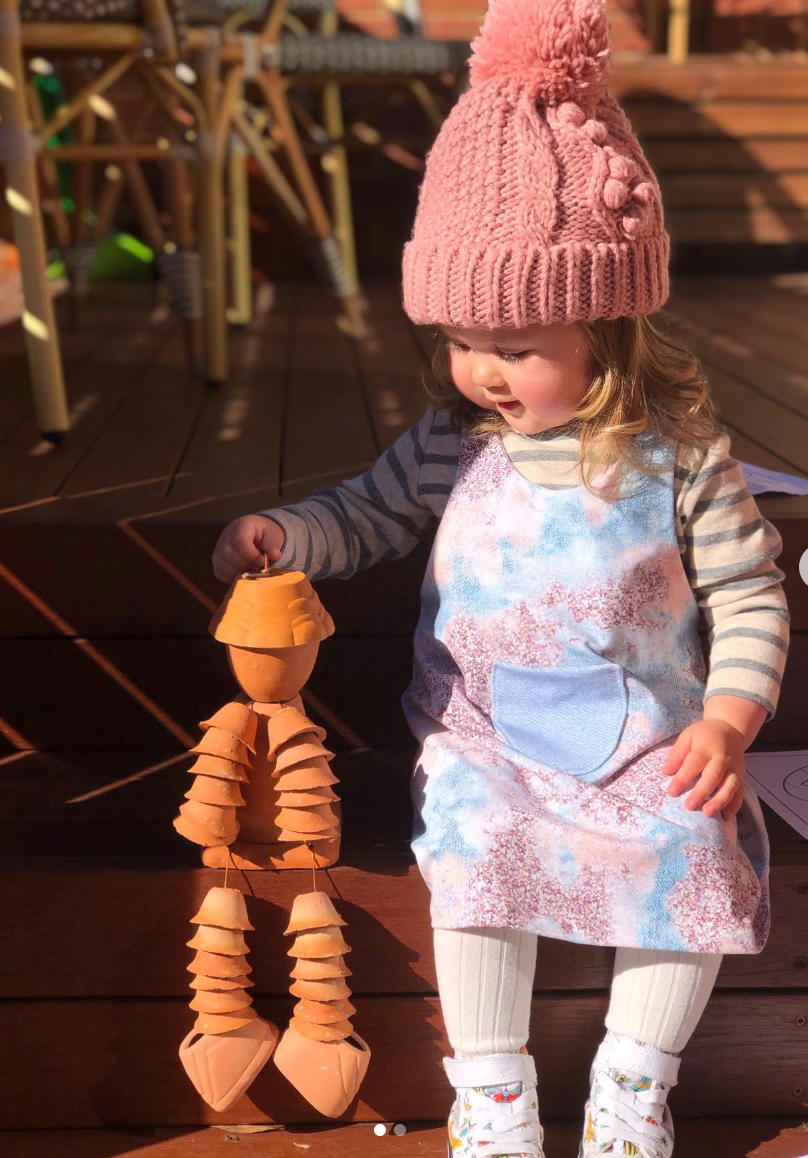 Little girl 2025 dungaree dress