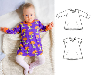 Simple baby dress sewing pattern