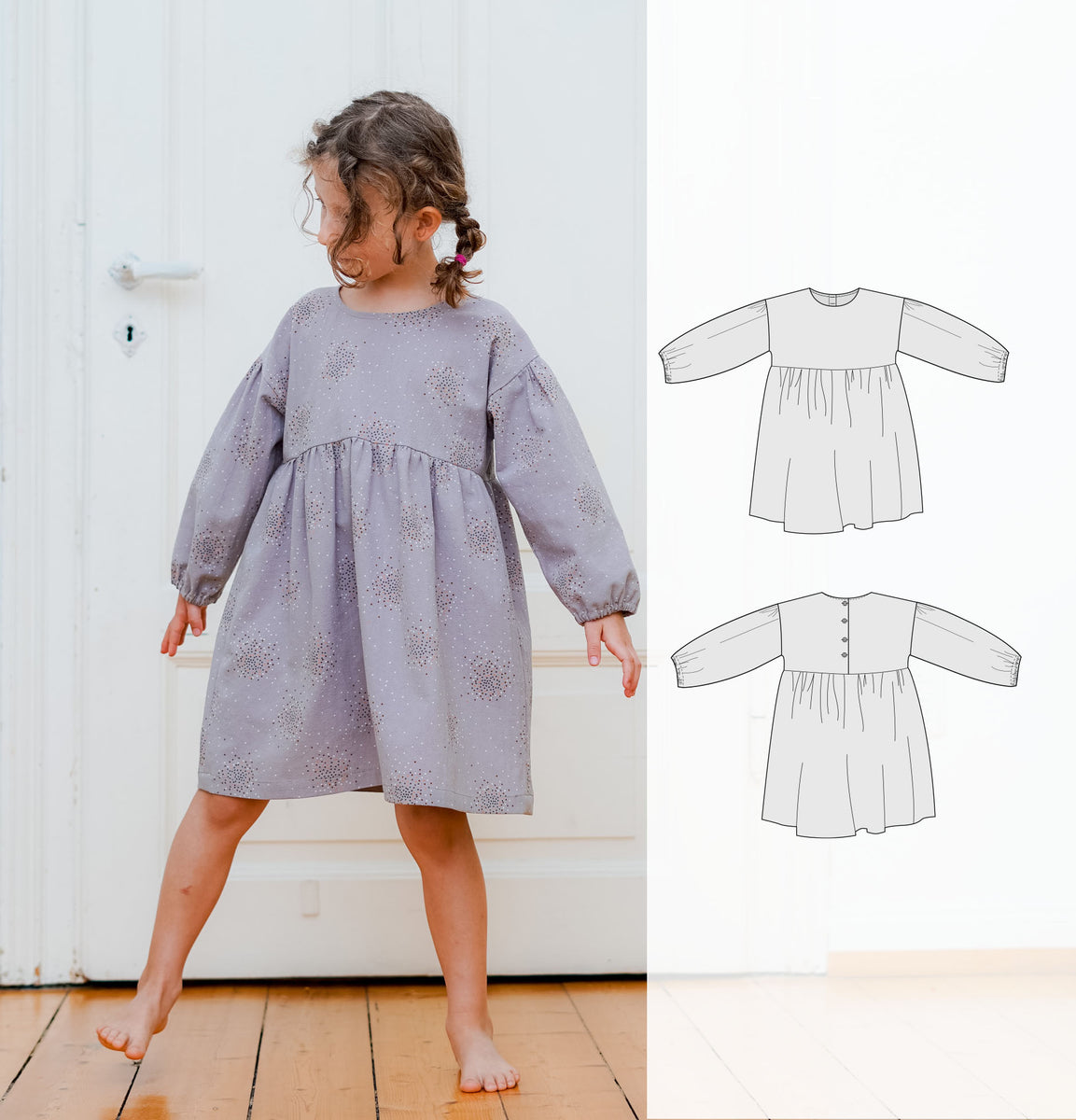 Heidi Dress sewing pattern for a children's dress – Vagabond Stitch