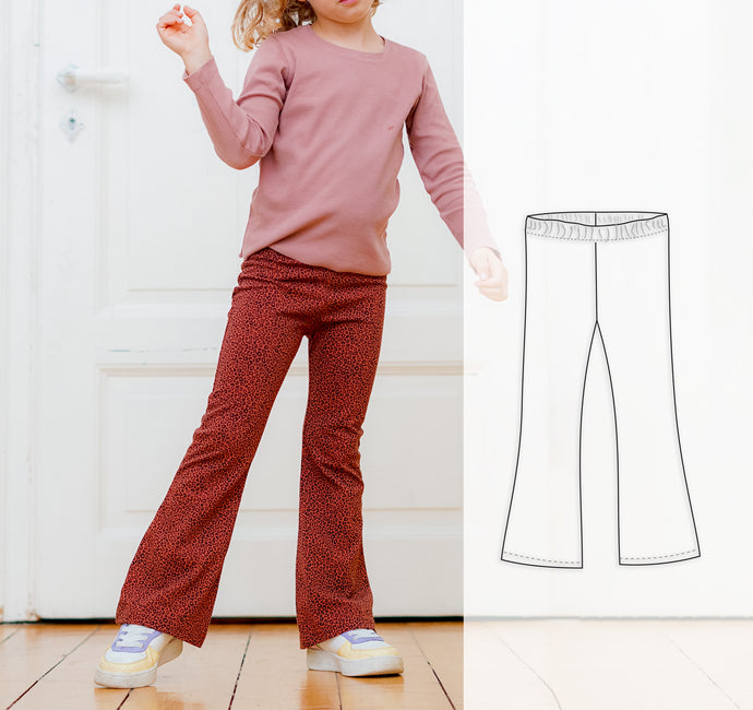 Sewing pattern for flare leggings