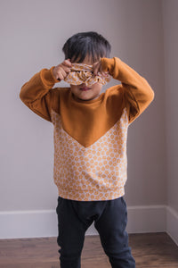 Children colour block sweatshirt pattern