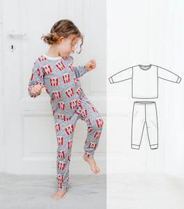 Pyjama set sewing pattern for children