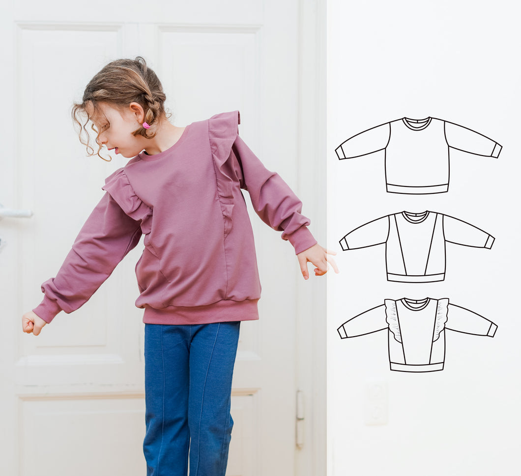 children's sweatshirt sewing pattern 