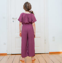 Kids PDF sewing pattern for a timeless elastic neck jumpsuit