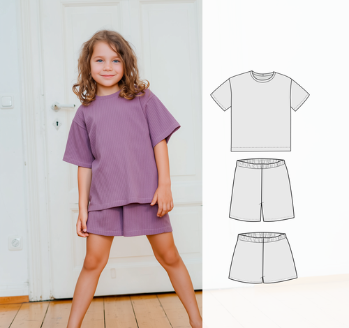 short set sewing pattern for kids