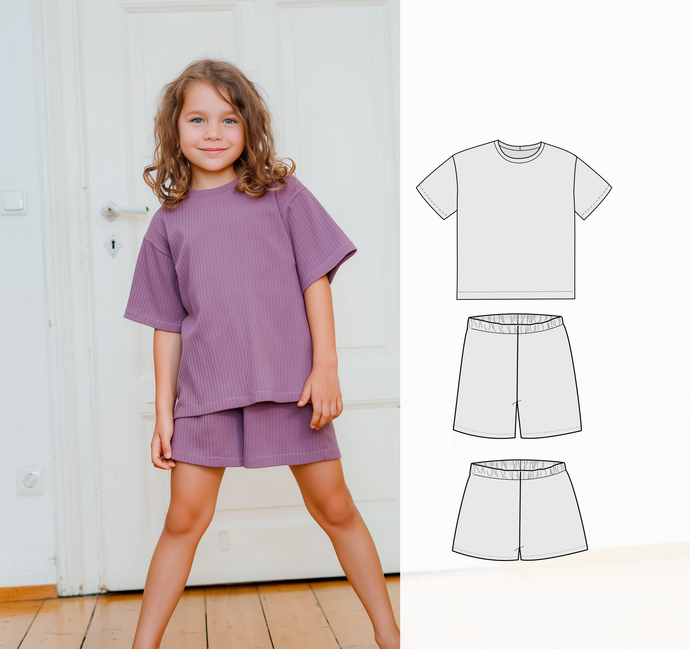 short set sewing pattern for kids