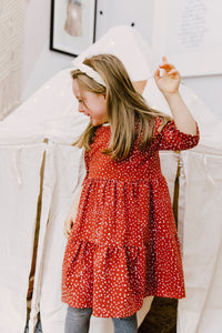 Children's dress sewing pattern, tiered dress