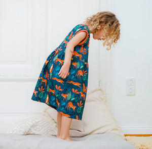 sewing pattern for a sleeveless summer dress for children