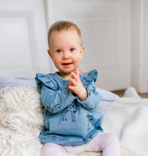 Ruffle sleeve dress pattern for children