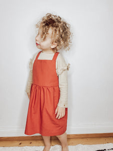 Dungaree dress sewing pattern and tutorial for children