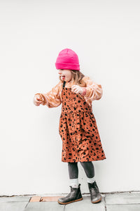 Pinafore dress sewing pattern for kids