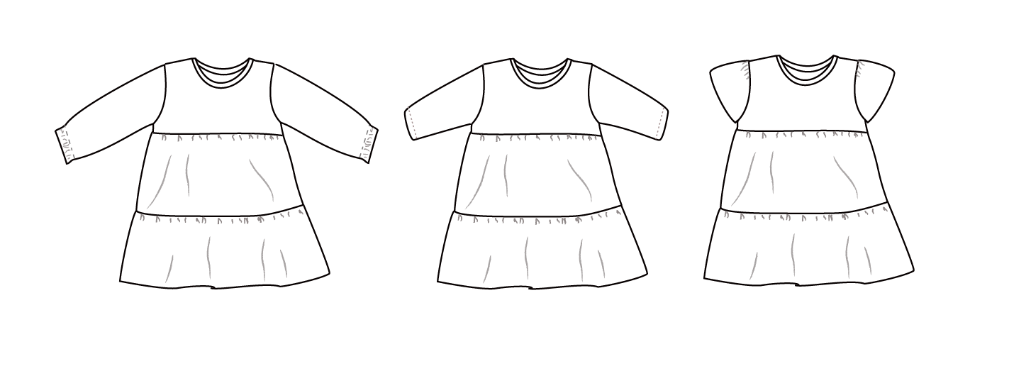 Tiered dress pattern for girls – Vagabond Stitch