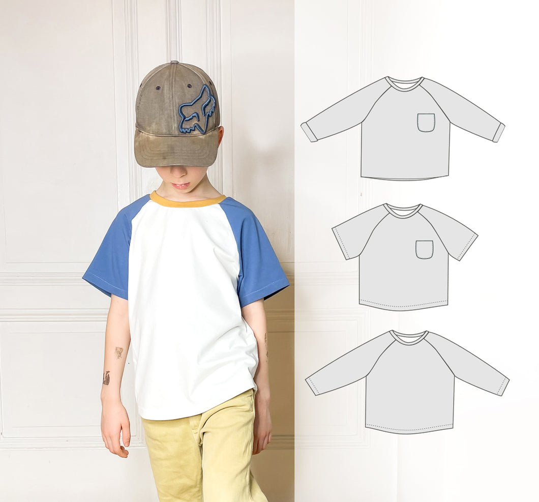 raglan t-shirt pattern for kids