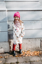 girl's dress pattern, dolmam sleeve, sweatshirt style